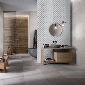 Beyaz Arabesque Porselen Fayans