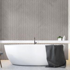 Kahverengi Herringbone Porselen Fayans