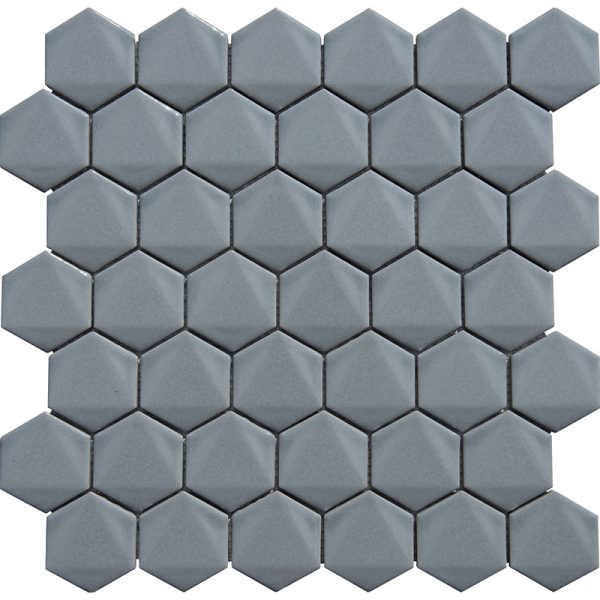 Koyu Gri 3d Hexagon Porselen Fayans